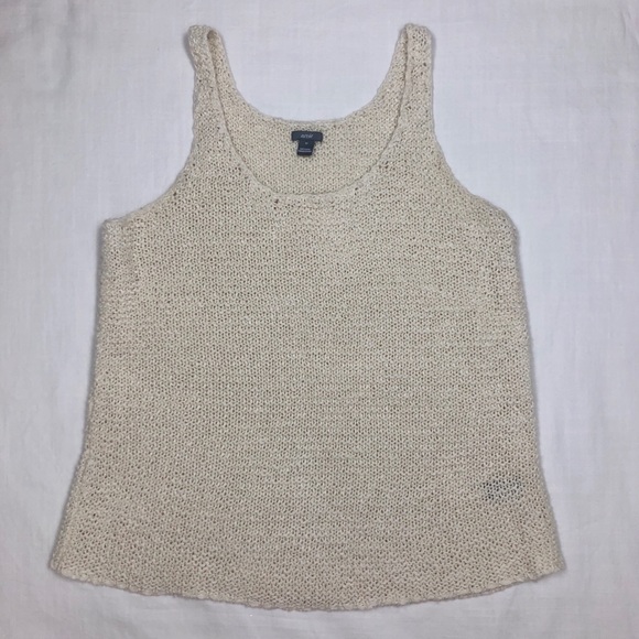 American Eagle Outfitters Tops - American Eagle | Cream Knit Tank Top Sz Med